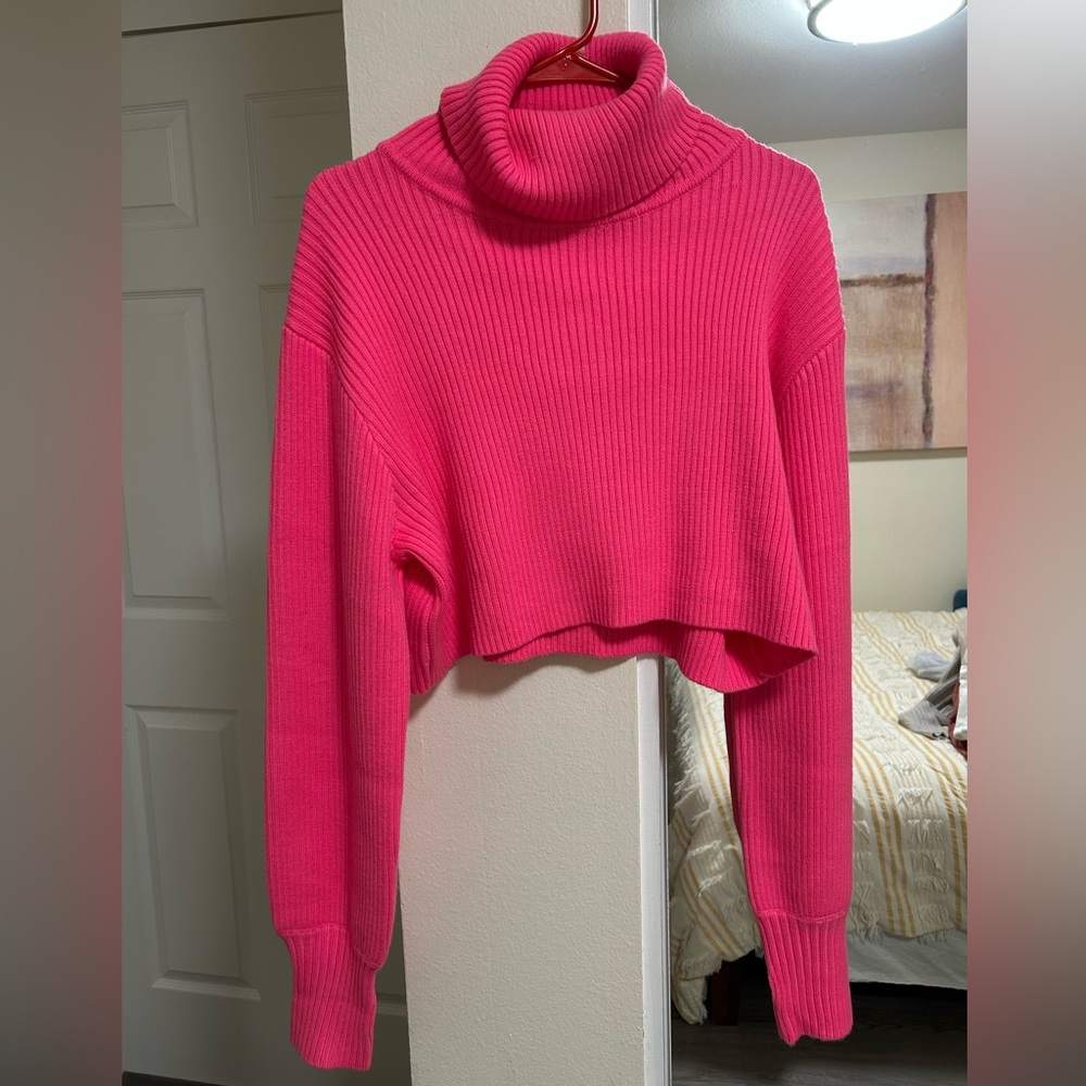 Cropped Turtleneck Sweater